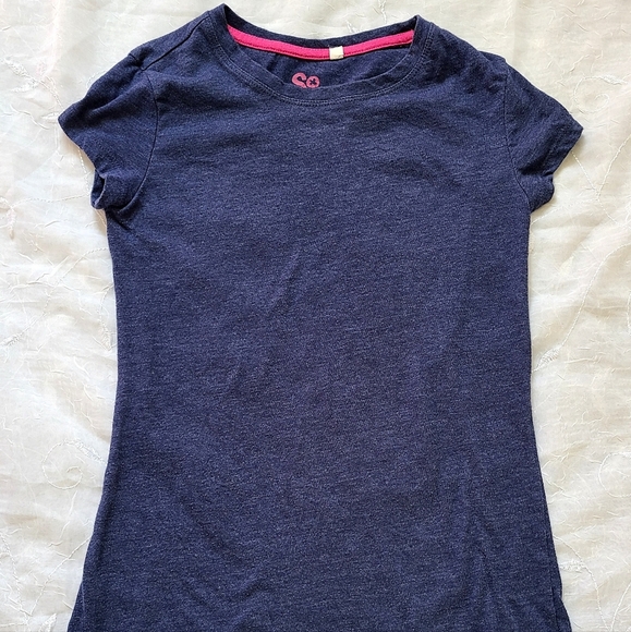 SO Vintage Y2K Navy Blue Fitted Short Sleeve T-Shirt With Cap Sleeves For Women - Picture 7 of 7